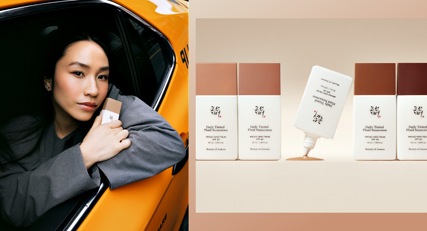 Sandy Liang stars in Beauty of Joseon's new campaign for its Tinted Mineral Sunscreen.